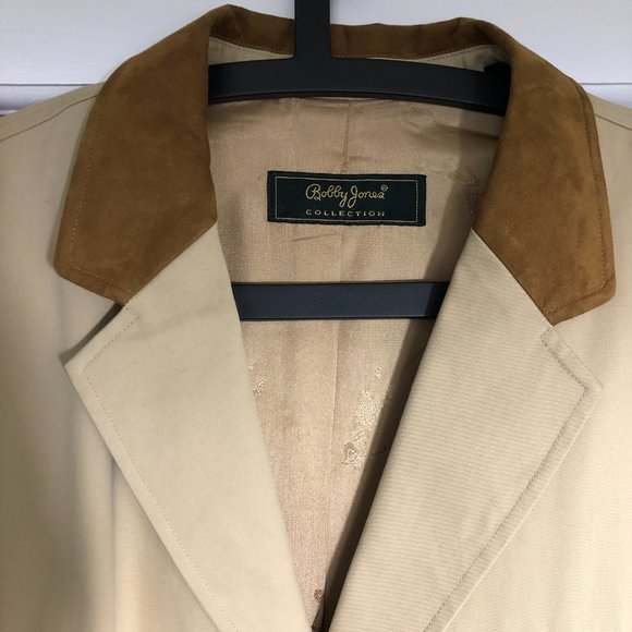Bobby Jones Collection Men's Golf Coat with Suede Elbow Patches, Large - Picture 2 of 4